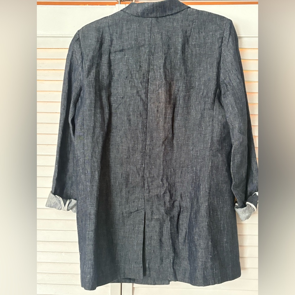 Banana Republic Women's Blue Linen Blazer - Picture 9 of 16